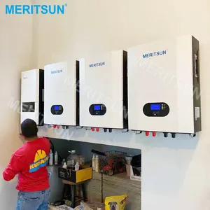 MeritSun लिथियम आयन बैटरी पैक 48V 100Ah LiFePO4 बैटरी 48V 5KWh 7KWh के लिए सौर प्रणाली
