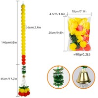 Guirlande de fleurs de marguerite artificielles faites à la main pour la décoration de Diwali, ornements de festival et articles de culte pour mariage indien DIY