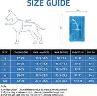 Gilet rafraîchissant pour chien en gros 2-en-1 avec gel froid activé par l'eau, prévient les coups de chaleur, harnais en maille réglable pour la marche en extérieur