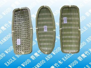 Moderne Bambus platte Porzellan geflochtene Hot <span class=keywords><strong>Pot</strong></span> Geschirr Kreative Dim Sum Platte mit Pflanzen muster Serviert abletts - Product Image 2
