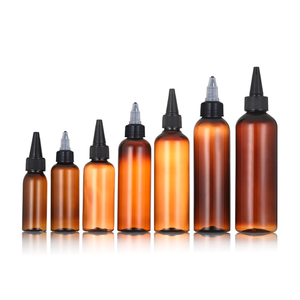 Rỗng 1oz 2oz 50ml 100ml 150ml 200ml hổ phách rõ ràng mềm bóp <span class=keywords><strong>Twist</strong></span> Applicator tóc nhựa huyết thanh chai dầu - Product Image 1