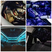 Kit de luces de techo para el hogar y el coche, Kit de luz de estrella de fibra óptica de 6W con aplicación y Control de música, efecto de estrella de disparo