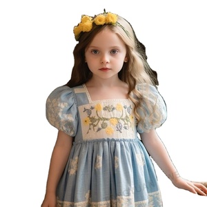 ชุดเดรสหรูหราสำหรับเด็กผู้หญิง,เสื้อผ้าแบบตะวันตกสำหรับฤดูร้อน - Product Image 1