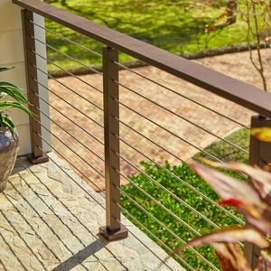 <span class=keywords><strong>Kit</strong></span> de <span class=keywords><strong>balustrade</strong></span> moderne en acier inoxydable et câble métallique avec éléments en <span class=keywords><strong>bois</strong></span> pour terrasse, usage résidentiel et commercial - Product Image 3
