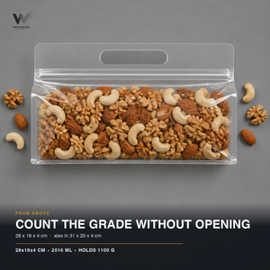 Clear Trail Mix <b>Bag</b> 28x18+4cm 11x7in Flat Bottom Mixed Nut Snack Pouch <b>Zip</b> Colorful Blend Retail Packaging Energy Shows Supplier - Product Image 2