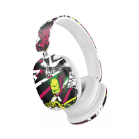 Casque sans fil BT620 pour peinture, casque de jeu graffiti, casque stéréo supra-auriculaire, casque BT avec micro LED