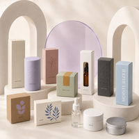 Boîtes d'expédition personnalisées pour cosmétiques de spa, cartons en papier pastel avec pelliculage mat, pour sérum corporel, bain moussant, crème pour les mains, huile, savon, marque privée