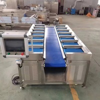 Báscula Combinada Electrónica Multiplataforma Automática para 12 Paletas de Frutas, Mariscos y Carne, con Pantalla Táctil, Precisión de 1g, Jindun OEM