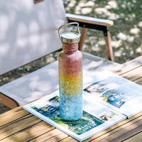 Bouteille d'eau sportive en titane pur - Tasse de voyage portable et légère pour le camping et le cyclisme avec finition sablée