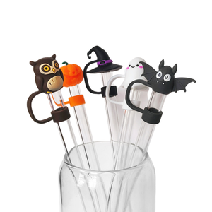 Tapa de paja para <span class=keywords><strong>Halloween</strong></span>, tapa de paja de silicona para vaso de 30 y 40 Oz, tapas de puntas de paja a prueba de polvo de 10mm y 0,4 pulgadas para regalos de <span class=keywords><strong>Halloween</strong></span> - Product Image 6