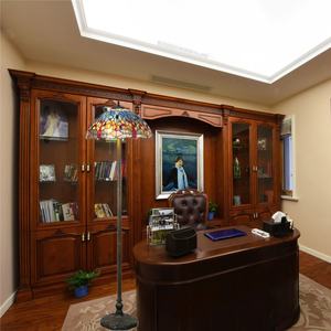 Lámpara de Pie de Vidrio Tiffany con Diseño de Libélula Azul, Estilo Retro Europeo de 18'', con LED, para Oficina, Hogar, Sala de Estar, Mesitas de Noche - Product Image 3