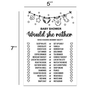 Papier d'emballage brun, <span class=keywords><strong>jeu</strong></span> de cartes pour fête de mariage ou enterrement de vie de jeune fille - Cartes « Quelle préfère-t-elle ? » Fabriqué en Chine, marque OEM - Product Image 5