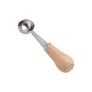 Stainless Steel Ice Cream Scoop 2 Piece Set With Wooden Handle Multifunction Kitchen Tool For Dessert And Fruit Serving - Product Image 4