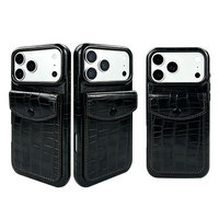 Étui de téléphone en cuir synthétique de luxe léger, résistant aux traces de doigts, pour iPhone 15/16/17/18 Pro Max, fourni directement par l'usine