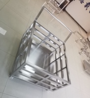 Chariot de transport de légumes et de poissons en acier inoxydable 304 de haute qualité, protection contre la corrosion, pour cuisine, usine alimentaire, laboratoire