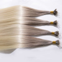 Extensions de cheveux naturels blonds ombrés à pointe nano, pointe en plastique, 100% cheveux humains Remy pour salons haut de gamme