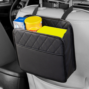 Organisateur de siège arrière de voiture en cuir grande capacité, sac de rangement suspendu multi-poches pour camion, compatible avec Honda Toyota Subaru - Product Image 3