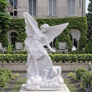 Extérieur grandeur nature pierre marbre Saint Michel les Archanges Statues commerce Sculpture - Product Image 3