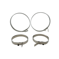 Collier de serrage en acier inoxydable avec boucle de sangle et joint en caoutchouc EPDM pour soufflet de cardan automobile - Électroplaqué (pouces/métrique)