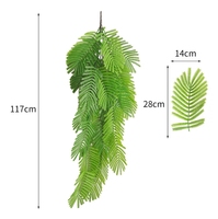 YOPIN-3710 de haute qualité bambou palmier fougère feuilles artificielles plantes suspendues pour la décoration de jardin à la maison