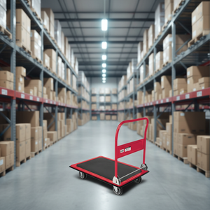 Heavy Duty Industrial Steel Push <strong>Cart</strong> Dolly Moving Platform <strong>Hand</strong> Truck 4-<strong>Wheel</strong> Foldable Trolley - Product Image 2