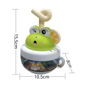 Juego de baño polivinílico educativo <span class=keywords><strong>para</strong></span> edades tempranas de bebé, juego de plástico con dibujos de animales, Rana, equilibrio, vaso, Wobbler juguete, juego de baño <span class=keywords><strong>para</strong></span> bebé, rociador - Product Image 2