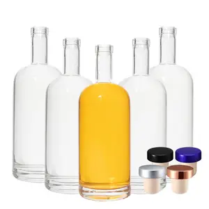 High Quality Alcohol Glass Bottles 500MI 700Ml 750Ml For Spirits Liquor Whiskey