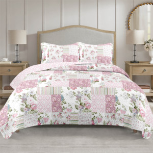 Marca STAR Sweet Lovely <span class=keywords><strong>Little</strong></span> Pink Flower Impreso Durable All-Season Poliéster Microfibra Hotel Uso Colcha - Product Image 1