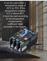 Kunlun NXM-63S/3300 250A 50kA Unité de déclenchement magnéto-thermique Disjoncteur à boîtier moulé