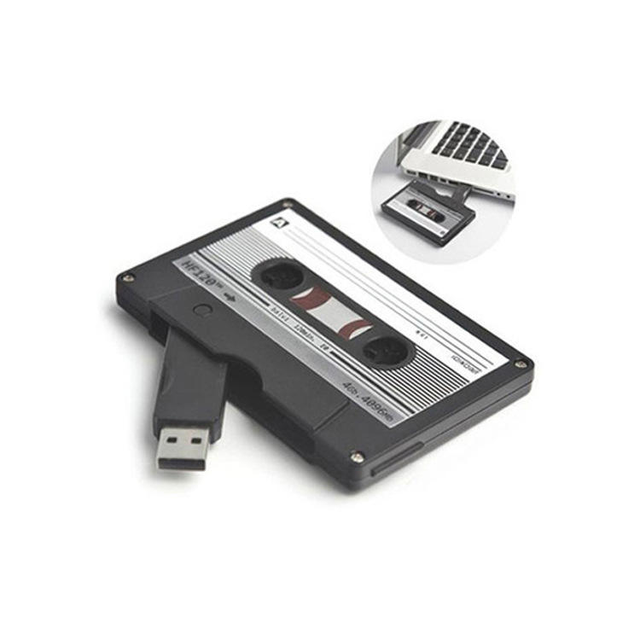 Custom logo Cassette USB Stick Tape USB Flash Drive with Capacity 512MB 2GB 4GB 8GB 16GB Memory Stick Music Albums