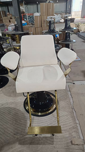 Fauteuil de Barbier Moderne Tout Noir Robuste avec Repose-Pieds Hydraulique pour Salon de Coiffure et Studio de Coiffage - Product Image 6