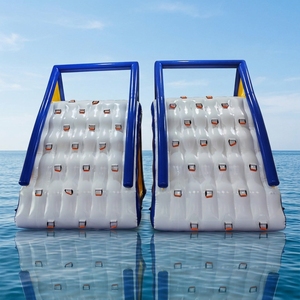 Equipo de Parque Acuático Inflable para Verano, Toboganes Triangulares Acuáticos/Tobogán Acuático Flotante, Torre de Toboganes Triangulares Inflables - Product Image 1