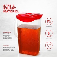 Vente en gros Pichet en plastique sans BPA Porte de réfrigérateur incassable Conteneur de bouteille d'eau Pichet à lait avec poignée