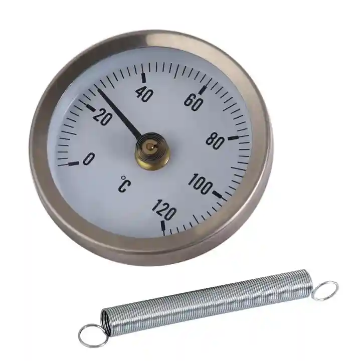 Stainless Steel Surface Pipe Spring Clip-on Thermometer Temperature Gauge  63mm 0/120 Degree Thermal Pas PTSP - Buy Stainless Steel Surface Pipe  Spring Clip-on Thermometer Temperature Gauge 63mm 0/120 Degree Thermal Pas  PTSP