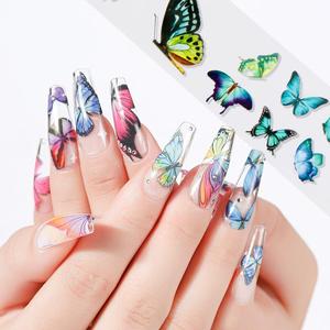 Colorful Floral Butterfly 2D Plastic Non-Toxic <strong>Nail</strong> Foils Decal Sticker <strong>Transfer</strong> with 10 Colors for <strong>Nail</strong> Art - Product Image 5