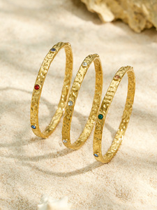 Gold Plated Chain Link <b>Bracelets</b> Women's <b>Crystal</b> Rhinestone Classic Bangles Gift Jewelry - Product Image 2