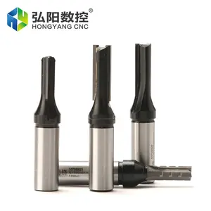 Wholesale 10mm drill bit cnc router-Double Flutes 1/2 12.7 Mm Milling Cutter Coating Tungsten Tool Straight End Mill Tip Milling Cutter Machine Cnc Router Using