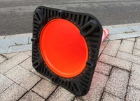 Obstacle routier sécurité routière bande réfléchissante pliable Triangle école petits cônes de trafic et de sécurité en plastique 30 pouces 750 mm
