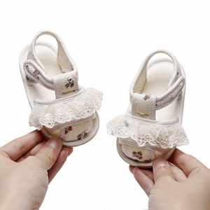 <span class=keywords><strong>Sandalias</strong></span> de Encaje con Volantes Florales para Niña Pequeña, Antideslizantes, Suela Blanda, para Interiores y Exteriores, <span class=keywords><strong>Primeros</strong></span> <span class=keywords><strong>Pasos</strong></span> - Product Image 5