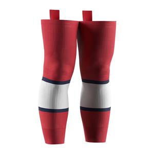 Vente Flash : Genouillères Légères Personnalisables pour Hommes, Chaussettes de Hockey Sublimées Roses Personnalisées avec Logo pour le Sport et le Lacrosse - Product Image 3