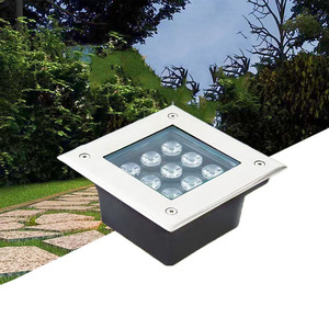 โคมไฟใต้ดิน LED สี่เหลี่ยมสำหรับสวน9W, ไฟสปอตไลท์ LED สำหรับทางเดินในโรงแรมทางเดินในสวนระเบียง