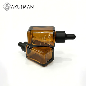 Luxury Amber CE Certified ISO9001 Approved 30ml Matte Black Cap Pipette Custom Logo OEM ODM Amber Glass <b>Dropper</b> <b>Bottle</b> - Product Image 3