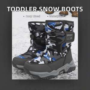 Botas de Nieve para Niños, Impermeables, Antideslizantes, de PU, Cálidas, para Invierno/Otoño, Tallas 26-38 - Product Image 2