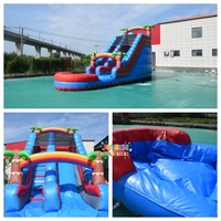 Toboggan gonflable extérieur de 20 pieds de haut, équipement de location pour fêtes d'enfants, toboggan aquatique gonflable