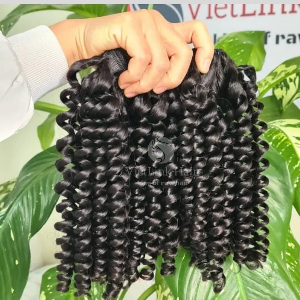 Hot Selling Funmi Hair Bouncy Spring Curls Funmi Hair Double Drawn Style From Vietlink Hair