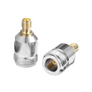 Позолоченный коаксиальный адаптер 50 Ом N к SMA Женский медный контакт для радио Wi-Fi антенны мобильной связи - Product Image 1