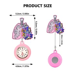 Portacredenciales Retráctil al por Mayor con Reloj de Bolsillo con Diseño de Órgano para Médicos y Enfermeras - Regalo para Personal de Hospital - Product Image 6