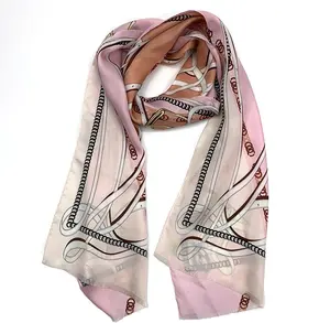 カスタムシルクスカーフデザイナープリントスカーフシルク女性レディースピュアツイル100% シルクスカーフを製造