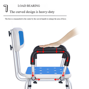 Adjustable Height Bathroom Safety Equipment <strong>Shower</strong> <strong>Chair</strong> with Removable Grab Bars for Seniors and Seniors - Product Image 6
