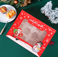Emballage de cupcakes en papier personnalisable, créatif et respectueux de l'environnement avec fenêtre, boîte cadeau en carton pour l'emballage